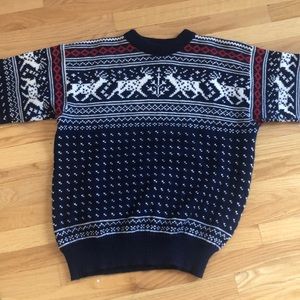 EUC Wool Reindeer Holiday Christmas Sweater